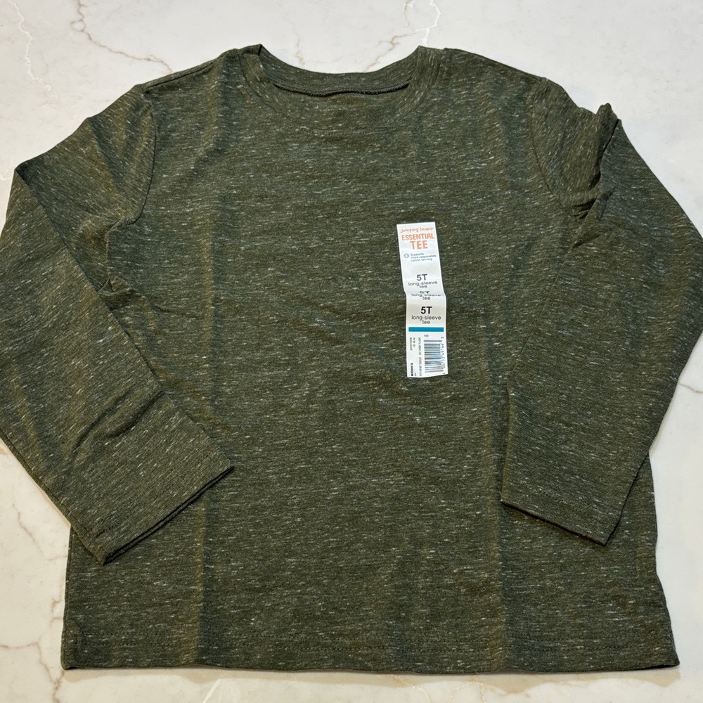 Jumping Beans Shark Graphic 2 Tee Set Boys Casual Green Blue 5T NWT - Picture 2 of 6